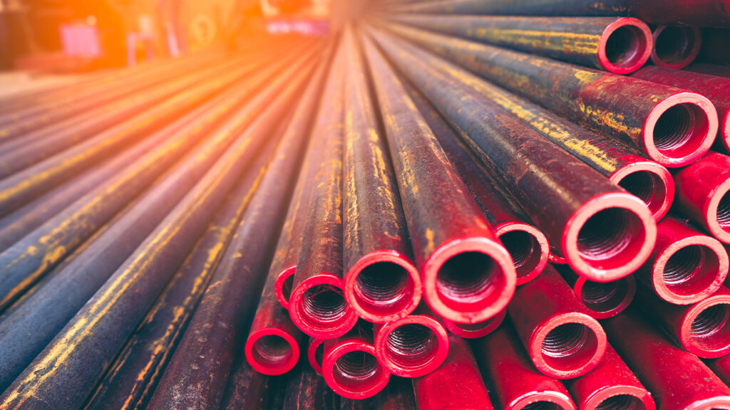Chrome-moly pipe and tube in warehouse at Federal Steel Supply