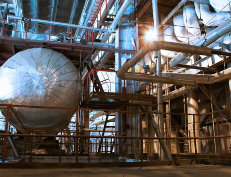 Industrial zone, Steel pipelines and equipment