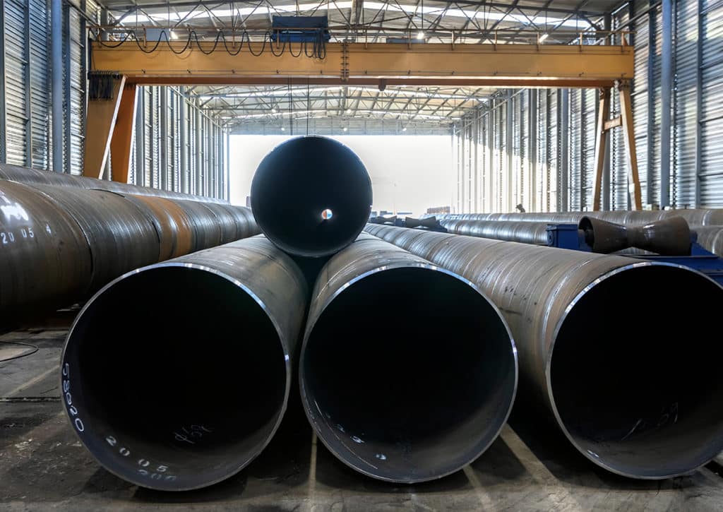 Carbon pipe and tube in warehouse at Federal Steel Supply